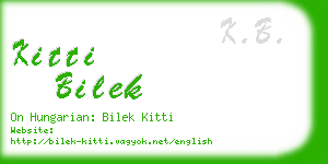 kitti bilek business card